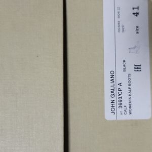 John Galliano Men's Black Vegan Leather Combat Boots Size Eur 41 US 8 Fall 2022